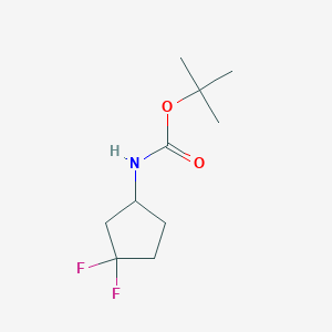 molecular formula C10H17F2NO2 B2513009 Tert-butyl 3,3-difluorocyclopentylcarbamate CAS No. 1215071-23-0