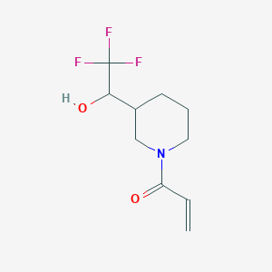 molecular formula C10H14F3NO2 B2513010 1-[3-(2,2,2-Trifluoro-1-hydroxyethyl)piperidin-1-yl]prop-2-en-1-one CAS No. 2361646-29-7
