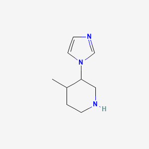molecular formula C9H15N3 B2513011 3-(1H-咪唑-1-基)-4-甲基哌啶 CAS No. 1384626-30-5