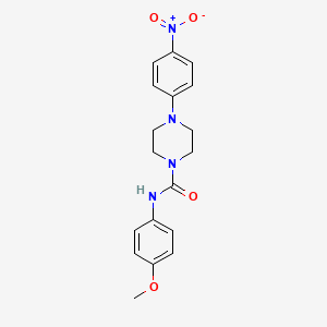 molecular formula C18H20N4O4 B2513017 N-(4-methoxyphenyl)-4-(4-nitrophenyl)piperazine-1-carboxamide CAS No. 332945-53-6