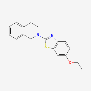 molecular formula C18H18N2OS B2513019 2-(3,4-dihydroisoquinolin-2(1H)-yl)-6-ethoxybenzo[d]thiazole CAS No. 863001-02-9