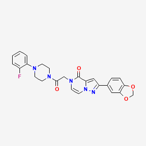 2-(1,3-benzodioxol-5-yl)-5-{2-[4-(2-fluorophenyl)piperazin-1-yl]-2-oxoethyl}pyrazolo[1,5-a]pyrazin-4(5H)-one