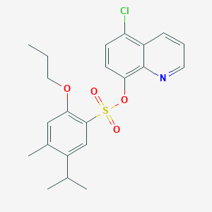 5-Chloroquinolin-8-yl 4-methyl-5-(propan-2-yl)-2-propoxybenzene-1-sulfonate