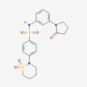 4-(1,1-dioxido-1,2-thiazinan-2-yl)-N-(3-(2-oxopyrrolidin-1-yl)phenyl)benzenesulfonamide
