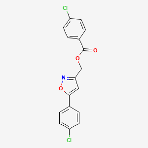 [5-(4-Chlorophenyl)-1,2-oxazol-3-yl]methyl 4-chlorobenzoate