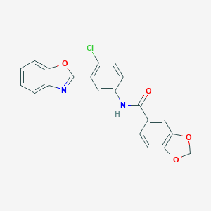 N-[3-(1,3-benzoxazol-2-yl)-4-chlorophenyl]-1,3-benzodioxole-5-carboxamide