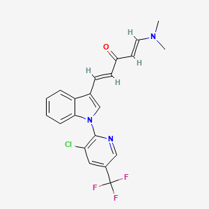 1-{1-[3-chloro-5-(trifluoromethyl)-2-pyridinyl]-1H-indol-3-yl}-5-(dimethylamino)-1,4-pentadien-3-one