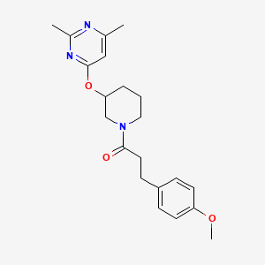 1-(3-((2,6-Dimethylpyrimidin-4-yl)oxy)piperidin-1-yl)-3-(4-methoxyphenyl)propan-1-one