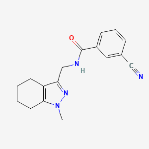 3-cyano-N-((1-methyl-4,5,6,7-tetrahydro-1H-indazol-3-yl)methyl)benzamide