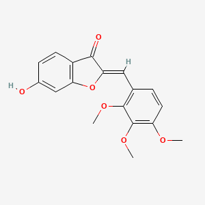 molecular formula C18H16O6 B2513065 (2Z)-6-羟基-2-(2,3,4-三甲氧基苄亚叉)-1-苯并呋喃-3(2H)-酮 CAS No. 1638956-60-1