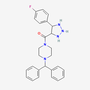 1-(diphenylmethyl)-4-[4-(4-fluorophenyl)-1H-1,2,3-triazole-5-carbonyl]piperazine