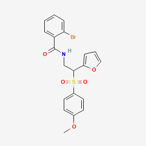 2-bromo-N-{2-(2-furyl)-2-[(4-methoxyphenyl)sulfonyl]ethyl}benzamide