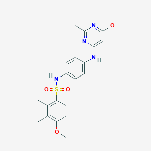 4-methoxy-N-(4-((6-methoxy-2-methylpyrimidin-4-yl)amino)phenyl)-2,3-dimethylbenzenesulfonamide