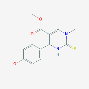 Methyl 4-(4-methoxyphenyl)-1,6-dimethyl-2-thioxo-1,2,3,4-tetrahydropyrimidine-5-carboxylate