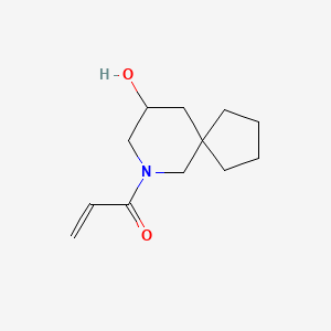 molecular formula C12H19NO2 B2513088 1-(9-Hydroxy-7-azaspiro[4.5]decan-7-yl)prop-2-en-1-one CAS No. 2361641-50-9