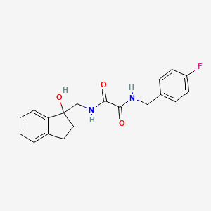 molecular formula C19H19FN2O3 B2513091 N1-(4-fluorobenzyl)-N2-((1-hydroxy-2,3-dihydro-1H-inden-1-yl)methyl)oxalamide CAS No. 1351594-80-3