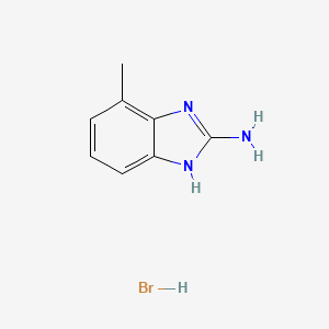 molecular formula C8H10BrN3 B2513093 4-Methyl-1H-benzo[d]imidazol-2-amine hydrobromide CAS No. 1609406-56-5