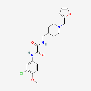 molecular formula C20H24ClN3O4 B2513098 N1-(3-氯-4-甲氧基苯基)-N2-((1-(呋喃-2-基甲基)哌啶-4-基)甲基)草酰胺 CAS No. 953180-95-5