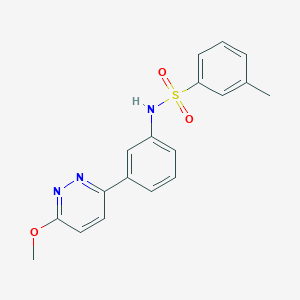 molecular formula C18H17N3O3S B2513099 N-[3-(6-甲氧基吡哒嗪-3-基)苯基]-3-甲基苯磺酰胺 CAS No. 895803-84-6