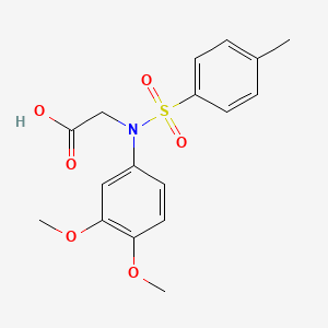 molecular formula C17H19NO6S B2513105 N-(3,4-Dimethoxyphenyl)-N-[(4-methylphenyl)sulfonyl]glycine CAS No. 358765-87-4