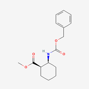 molecular formula C16H21NO4 B2513111 (1R,2S)-2-苄氧基甲酰氨基-环己烷甲酸甲酯 CAS No. 202867-95-6