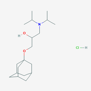 molecular formula C19H36ClNO2 B2513112 1-((3s,5s,7s)-Adamantan-1-yloxy)-3-(diisopropylamino)propan-2-ol hydrochloride CAS No. 1185024-43-4