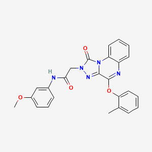 molecular formula C25H21N5O4 B2513119 N-(3-methoxyphenyl)-2-(1-oxo-4-(o-tolyloxy)-[1,2,4]triazolo[4,3-a]quinoxalin-2(1H)-yl)acetamide CAS No. 1185080-61-8