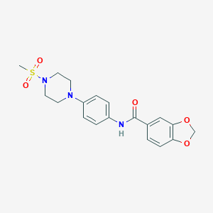 N-{4-[4-(methylsulfonyl)piperazin-1-yl]phenyl}-1,3-benzodioxole-5-carboxamide