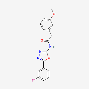 molecular formula C17H14FN3O3 B2513121 N-(5-(3-fluorophenyl)-1,3,4-oxadiazol-2-yl)-2-(3-methoxyphenyl)acetamide CAS No. 1169958-05-7