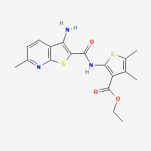 Ethyl 2-(3-amino-6-methylthieno[2,3-b]pyridine-2-carboxamido)-4,5-dimethylthiophene-3-carboxylate