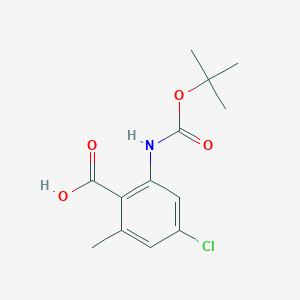 4-Chloro-2-methyl-6-[(2-methylpropan-2-yl)oxycarbonylamino]benzoic acid