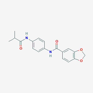 N-[4-(isobutyrylamino)phenyl]-1,3-benzodioxole-5-carboxamide