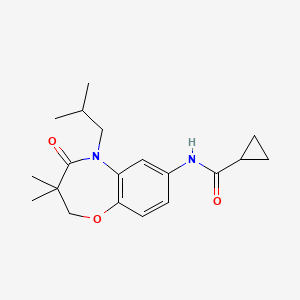 N-(5-isobutyl-3,3-dimethyl-4-oxo-2,3,4,5-tetrahydrobenzo[b][1,4]oxazepin-7-yl)cyclopropanecarboxamide