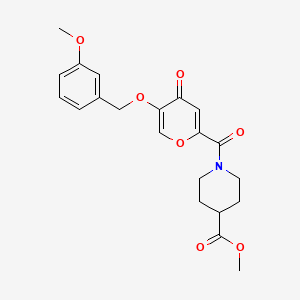 methyl 1-(5-((3-methoxybenzyl)oxy)-4-oxo-4H-pyran-2-carbonyl)piperidine-4-carboxylate