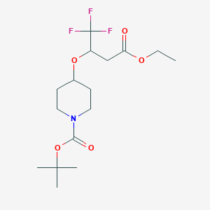 tert-butyl 4-(4-Ethoxy-1,1,1-trifluoro-4-oxobutan-2-yloxy)piperidine-1-carboxylate