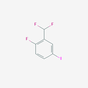 molecular formula C7H4F3I B2513147 4-Fluoro-3-(difluoromethyl)iodobenzene CAS No. 1261827-38-6