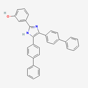 molecular formula C33H24N2O B2513153 3-(4,5-Bis-biphenyl-4-yl-1H-imidazol-2-yl)-phenol CAS No. 296792-52-4