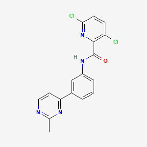 molecular formula C17H12Cl2N4O B2513156 3,6-dichloro-N-[3-(2-methylpyrimidin-4-yl)phenyl]pyridine-2-carboxamide CAS No. 1209223-98-2