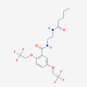 N-[2-(pentanoylamino)ethyl]-2,5-bis(2,2,2-trifluoroethoxy)benzenecarboxamide