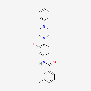 molecular formula C24H24FN3O B2513172 N-[3-fluoro-4-(4-phenylpiperazin-1-yl)phenyl]-3-methylbenzamide CAS No. 478079-62-8
