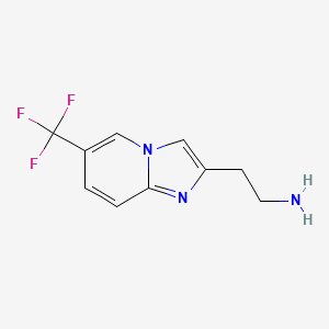 2-[6-(Trifluoromethyl)imidazo[1,2-a]pyridin-2-yl]ethan-1-amine