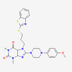 7-[3-(1,3-benzothiazol-2-ylsulfanyl)propyl]-8-[4-(4-methoxyphenyl)piperazin-1-yl]-3-methyl-2,3,6,7-tetrahydro-1H-purine-2,6-dione