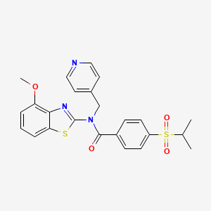 4-(isopropylsulfonyl)-N-(4-methoxybenzo[d]thiazol-2-yl)-N-(pyridin-4-ylmethyl)benzamide