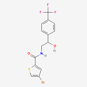4-bromo-N-(2-hydroxy-2-(4-(trifluoromethyl)phenyl)ethyl)thiophene-2-carboxamide