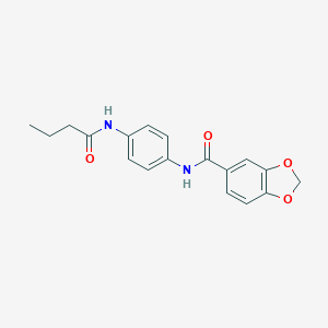 N-[4-(butanoylamino)phenyl]-1,3-benzodioxole-5-carboxamide