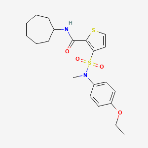 N-cycloheptyl-3-[(4-ethoxyphenyl)(methyl)sulfamoyl]thiophene-2-carboxamide