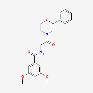 molecular formula C21H24N2O5 B2513198 3,5-dimethoxy-N-(2-oxo-2-(2-phenylmorpholino)ethyl)benzamide CAS No. 954010-22-1