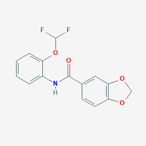 N-[2-(difluoromethoxy)phenyl]-1,3-benzodioxole-5-carboxamide