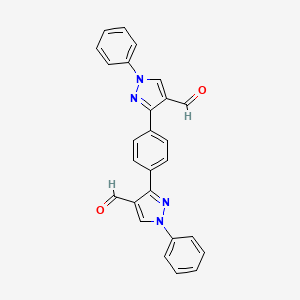 3-[4-(4-formyl-1-phenyl-1H-pyrazol-3-yl)phenyl]-1-phenyl-1H-pyrazole-4-carbaldehyde