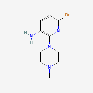 molecular formula C10H15BrN4 B2513219 6-溴-2-(4-甲基哌嗪-1-基)吡啶-3-胺 CAS No. 220499-48-9